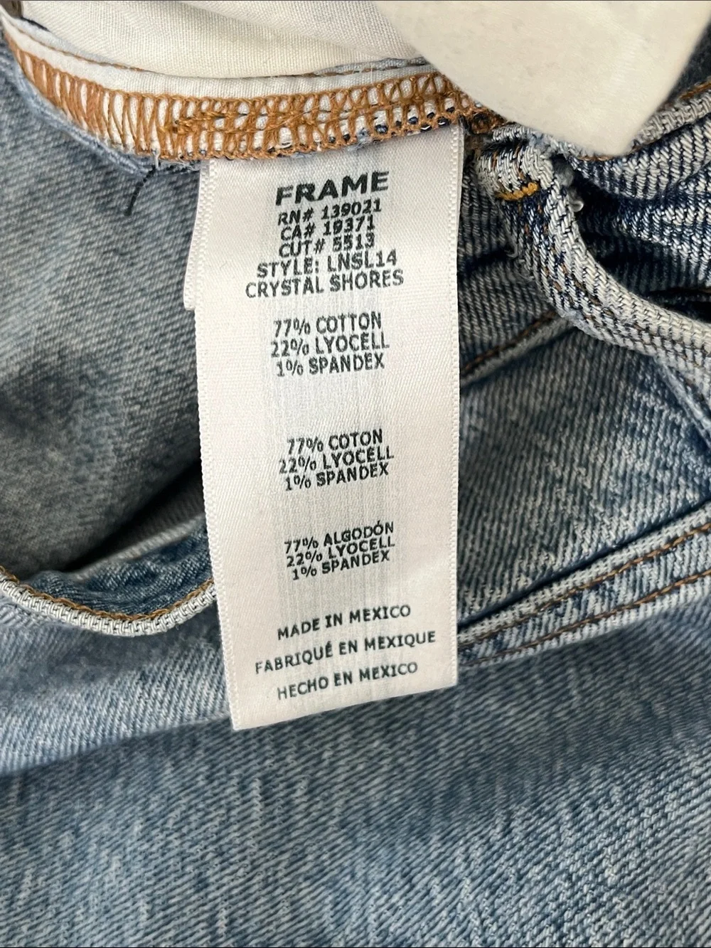 FRAME Denim Le Nouveau Straight Leg Denim Jeans Crystal Shores - Picture 6 of 7